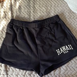 Black graphic Shein shorts